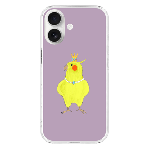 お姫様みたいなオカメインコ iPhone17 (透明)(ハードケース)