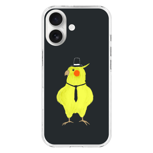 スパイみたいなオカメインコ iPhone17 (透明)(ハードケース)