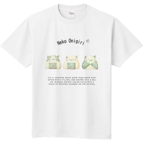 ネコ おにぎり 定番Ｔシャツ