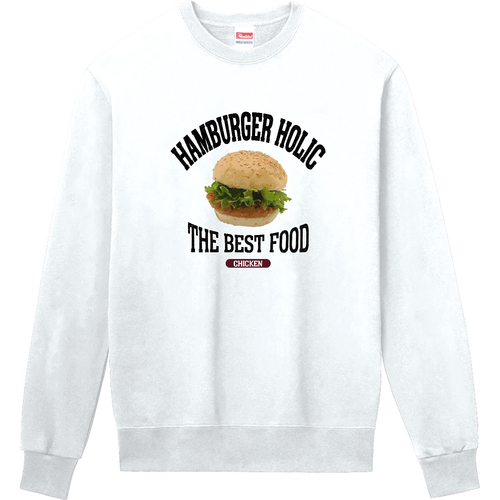 チキンハンバーガー（ビンテージ風） 定番スウェット