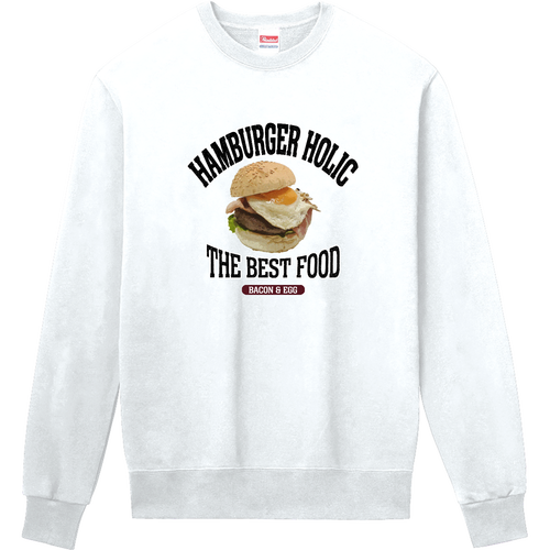 ベーコン＆エッグバーガー（ビンテージ風） 定番スウェット