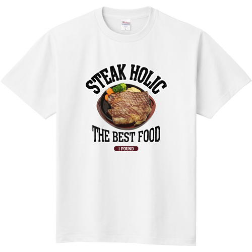 1ポンドステーキ（ビンテージ風） 定番Ｔシャツ