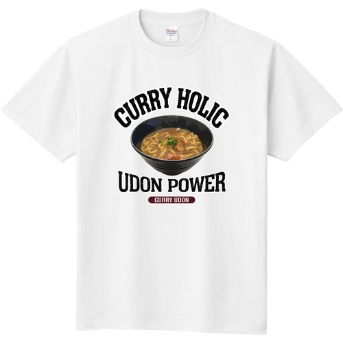 カレーうどん（ビンテージ風） 定番Ｔシャツ