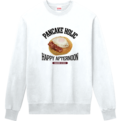 パンケーキ　ベーコンエッグ（ビンテージ風） 定番スウェット