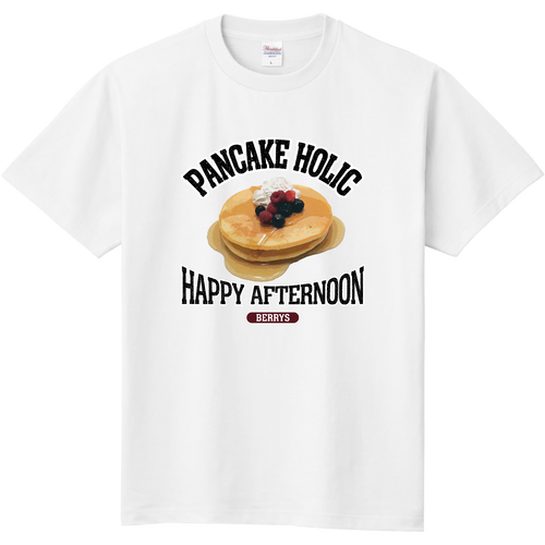 パンケーキ　ベリートッピング（ビンテージ風） 定番Ｔシャツ