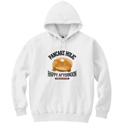 パンケーキ（ビンテージ風） 軽量プルパーカー (長袖プリント)