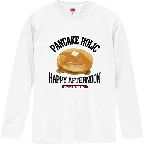 パンケーキ（ビンテージ風） ロングスリーブTシャツ