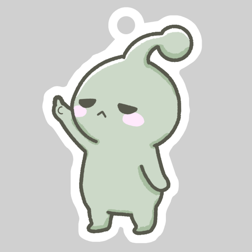 指差しムイ ダイカットアクリルキーホルダー(6×6cm)