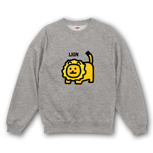 ライオン 10.0オンス ラグランスリーブ クルーネック スウェット（裏パイル）