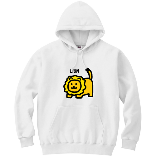 ライオン 軽量プルパーカー (長袖プリント)