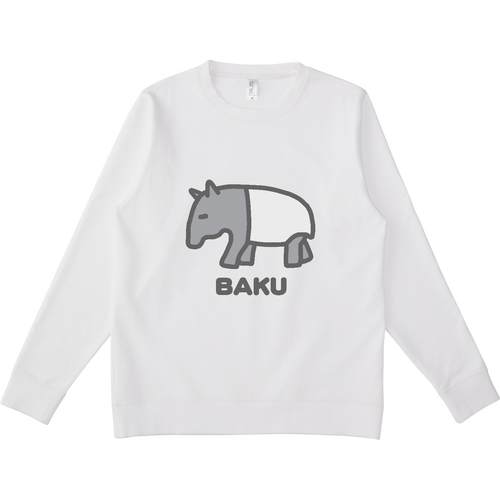 ちょっと悲しいことがあったバク (灰) スタンダードスウェットシャツ