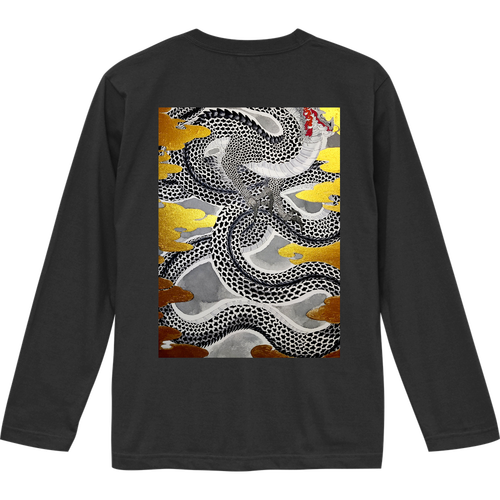 【背面プリント】龍の鱗・長袖Tシャツ ロングスリーブTシャツ