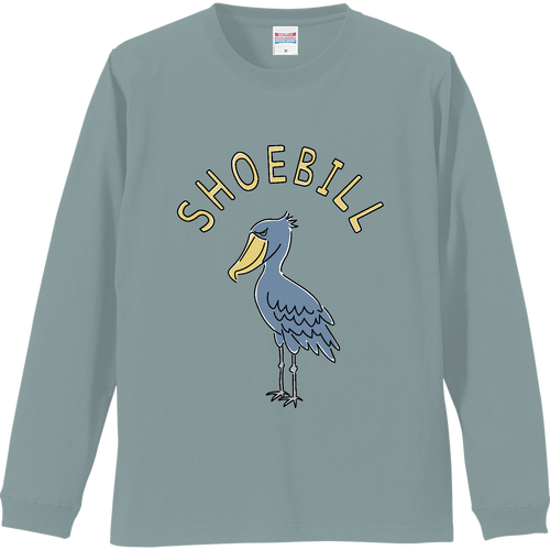 ハシビロコウ リブ付 ロングスリーブＴシャツ