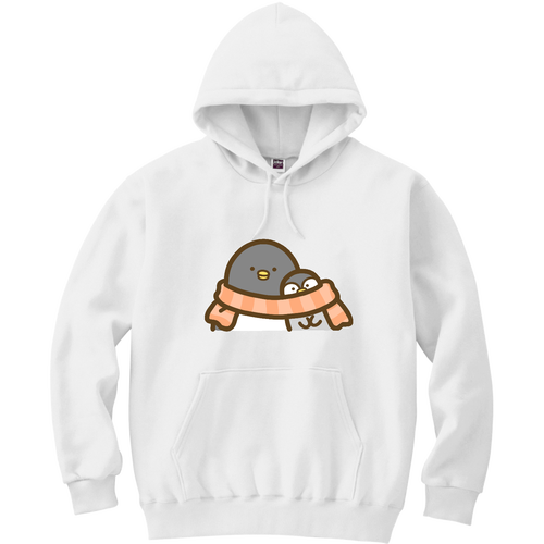 ぬくぬくペンギン親子 軽量プルパーカー (長袖プリント)