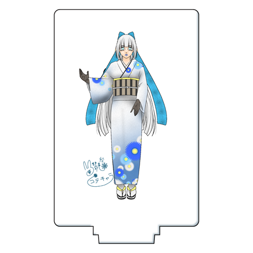雪野鈴竜（雪女の姿）【アクリルフィギュア長方形(50×75mm)】 アクリルフィギュア長方形(50×75mm)