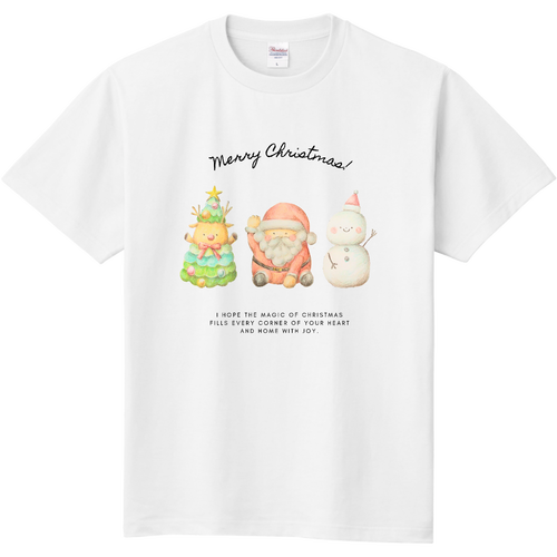 クリスマス サンタクロース トナカイ 雪だるま 定番Ｔシャツ