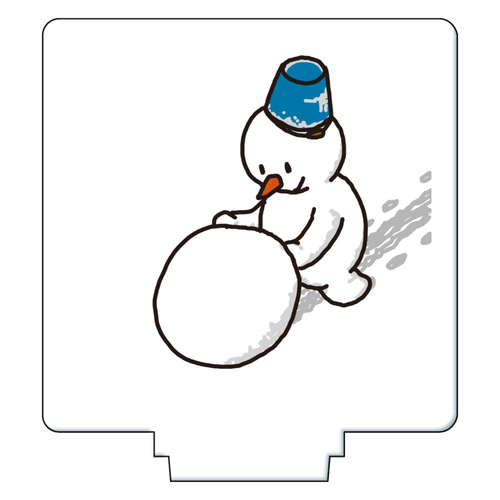 友達作ろう｜雪だるまコロコロ アクリルフィギュア正方形(50×50mm)