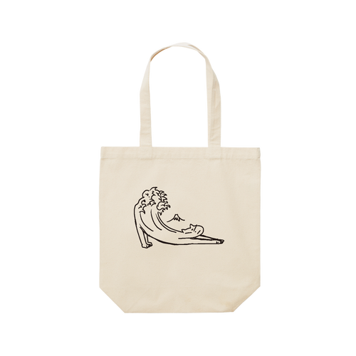 神奈川沖にゃみ裏 レギュラーキャンバストートバッグ(M) (フルカラー転写プリント)