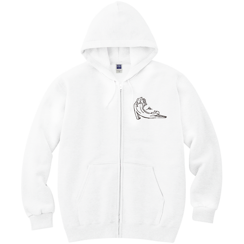 神奈川沖にゃみ裏 軽量ジップアップパーカー