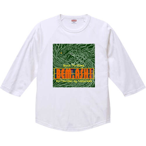 【ビェム.アッシュ】シリーズ　『四聖獣(玄武＝Black Tortoise)』 ラグランTシャツ（七分袖）