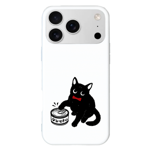 ごはんを催促する黒猫くん iPhone17 ProMax (ハードケース)