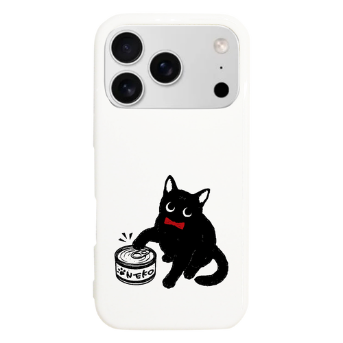 ごはんを催促する黒猫くん iPhone17 Pro (ハードケース)