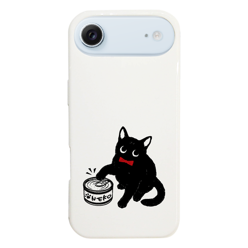 ごはんを催促する黒猫くん iPhone17 Air (ハードケース)