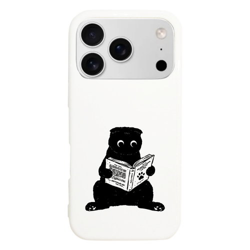 スコ座りで読書（スコティッシュフォールド） iPhone17 Pro (ハードケース)