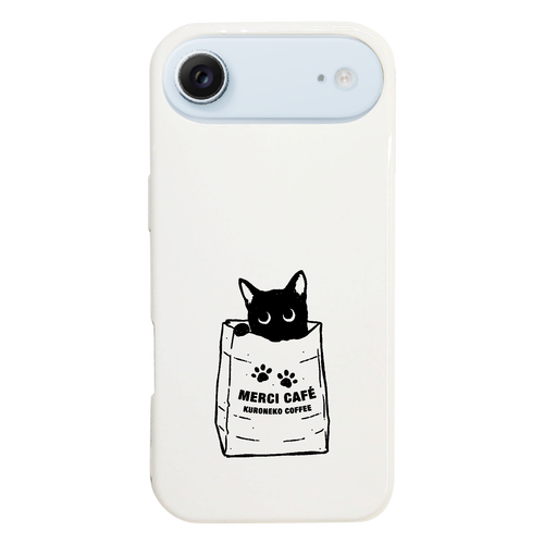 紙袋がお気に入りの黒猫くん iPhone17 Air (ハードケース)