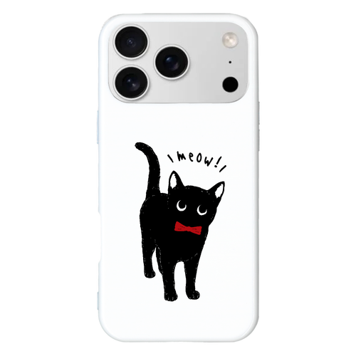 かまってほしい黒猫くん red iPhone17 ProMax (ハードケース)