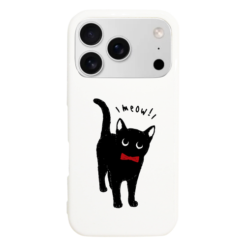 かまってほしい黒猫くん red iPhone17 Pro (ハードケース)