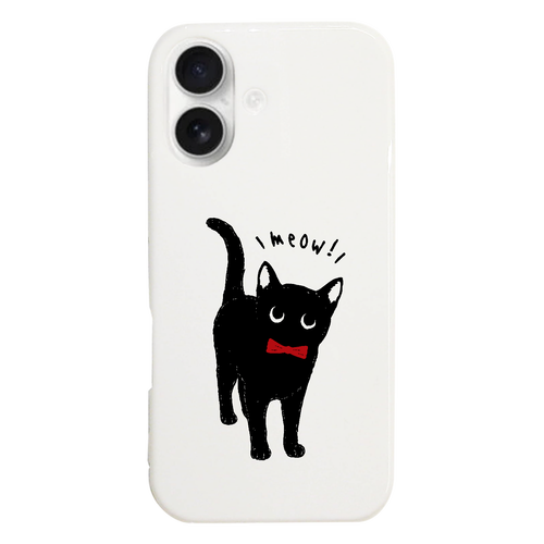 かまってほしい黒猫くん red iPhone17 (ハードケース)