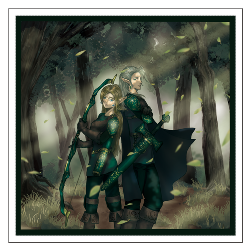 【おちょぼ口さん】エルフ 100mmホワイトステッカー・シール