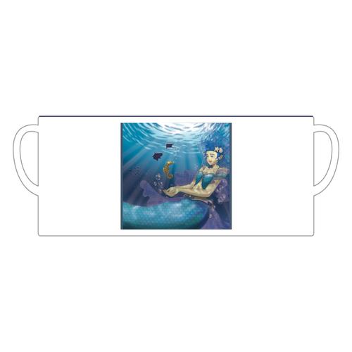 【おちょぼ口さん】人魚 陶器マグストレート バイカラー