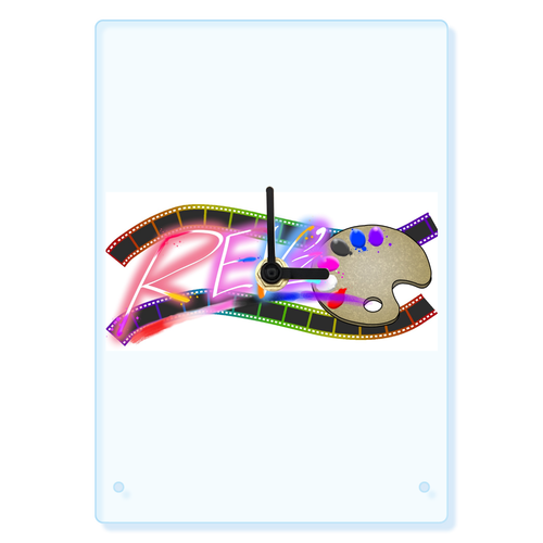 【新生REV'zロゴ】アクリル置き時計 アクリル置き時計