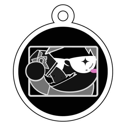 ぐらすきゃんぷ｜ブラックライン両面アクリルキーホルダー アクリルキーホルダー(両面印刷)　丸型 (4cm)