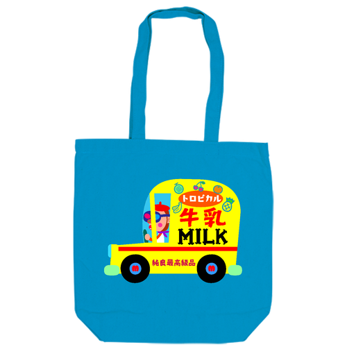 トロピカル牛乳号 キャンバスデイリートート（M）【白プリント有】