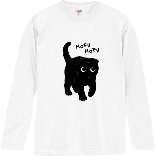 モフモフな子猫くん（スコティッシュフォールド） ロングスリーブTシャツ
