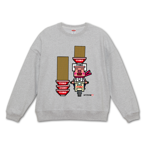 激ウマ町中華ドクロ飯店 ビッグシルエットクルーネックスウェット（裏パイル）