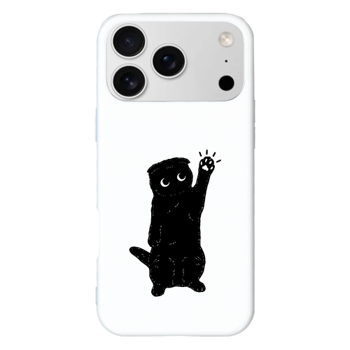 黒猫くん 猫タッチ iPhone17 ProMax (ハードケース)