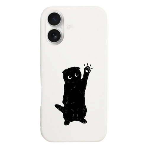 黒猫くん 猫タッチ iPhone17 (ハードケース)