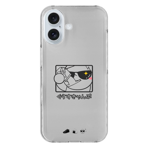 ぐらすきゃんぷ｜DAILY WALK モノトーンスマホケース iPhone16 (透明)(ハードケース)