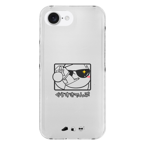 ぐらすきゃんぷ｜DAILY WALK モノトーンスマホケース iPhone16e (透明)(ハードケース)