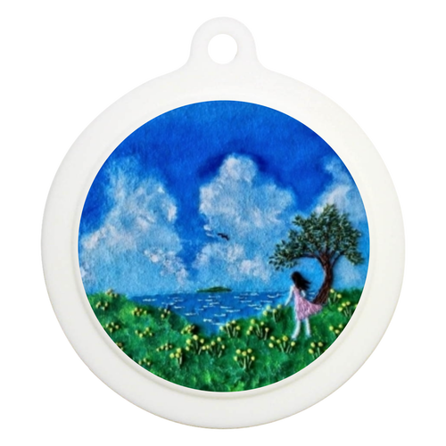 向こう島の蜃気楼 ラバーキーホルダー（ラウンド型）