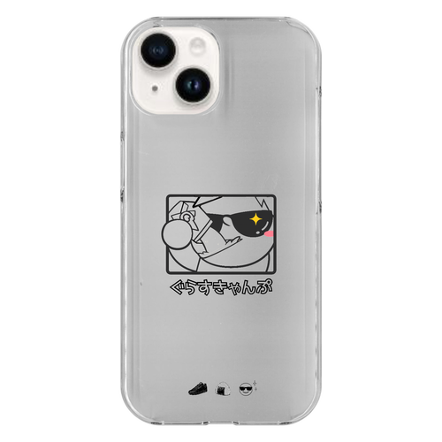 ぐらすきゃんぷ｜DAILY WALK モノトーンスマホケース iPhone15 (透明)(ハードケース)