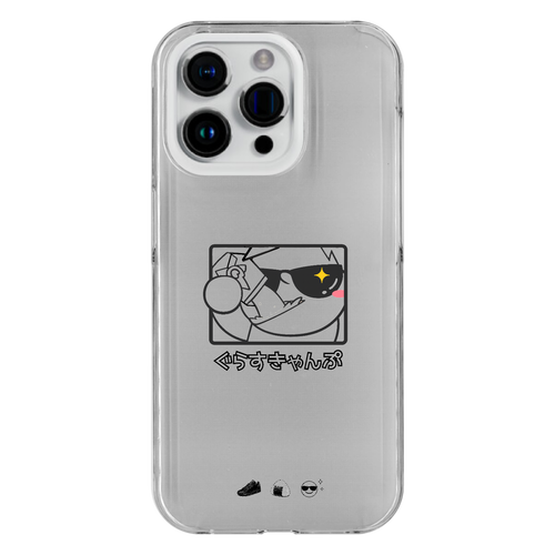 ぐらすきゃんぷ｜DAILY WALK モノトーンスマホケース iPhone15 Pro (透明) (ハードケース)