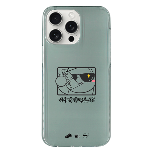 ぐらすきゃんぷ｜DAILY WALK モノトーンスマホケース iPhone15 Pro Max (透明) (ハードケース)
