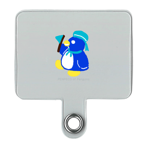 【ペンギン】ぺんぺこマリン・スマホストラップ/マリンルック・お出掛け・旅行・スマホアクセ シンプルスマホストラップ（太め）