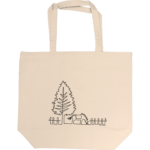 一筆の馬 キャンバストート L