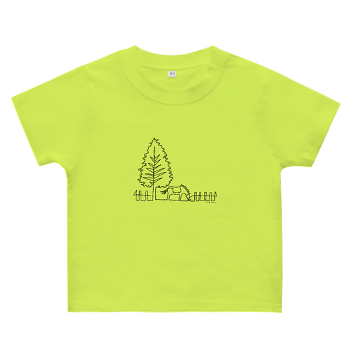 一筆の馬 ヘビーウェイトベビーＴシャツ